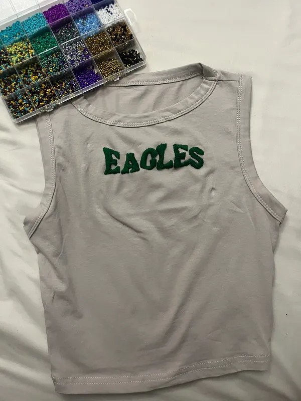 embroidered eagles tank top! - Image 2