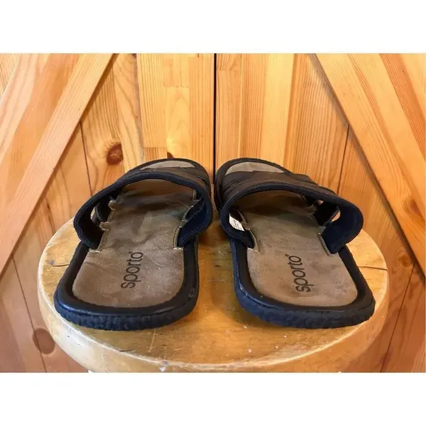 Sporto James Slides Sandals Women's Size Large 11-12 Black Comfort - Image 4