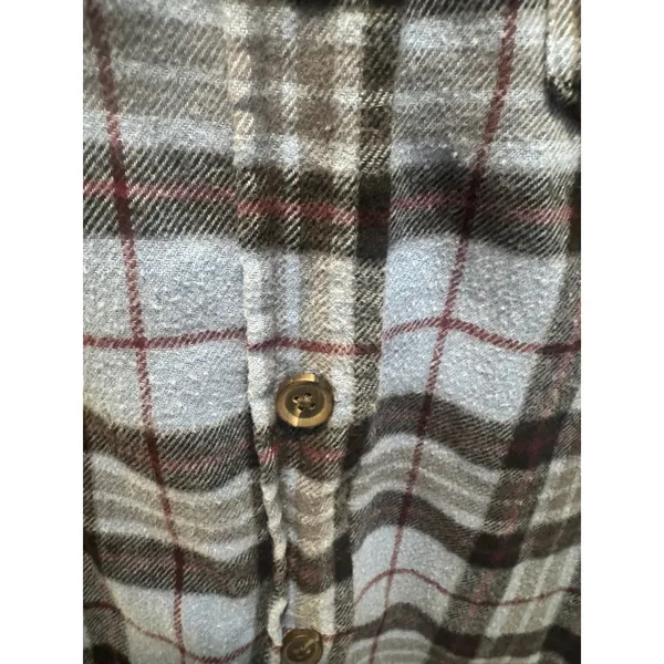 Wild Fable Blue‎ Plaid Flannel Shirt Jacket XS Pockets 100% Cotton - Image 3
