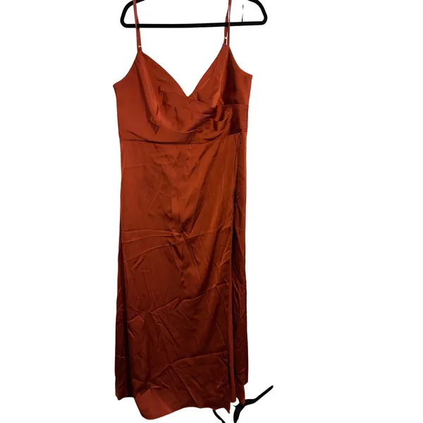 AZAZIE‎ Sukia Paprika Mermaid Satin Bridesmaid Dress Satin Rust Formal Gown 16 - Image 2