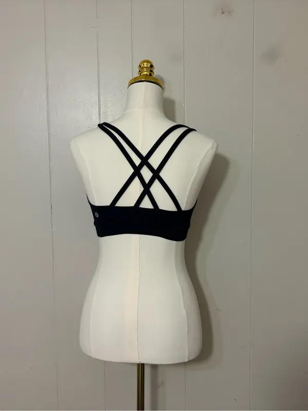 Lululemon Energy Bra Black Medium Support Size 6 W2326S - Image 4
