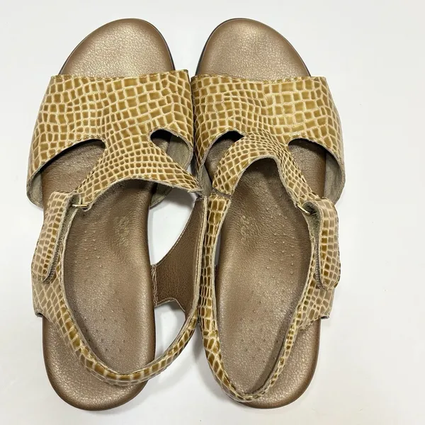 SAS Suntimer Tripad Comfort US 9 Snake Print Bronze Patent Leather Sandals - Image 4