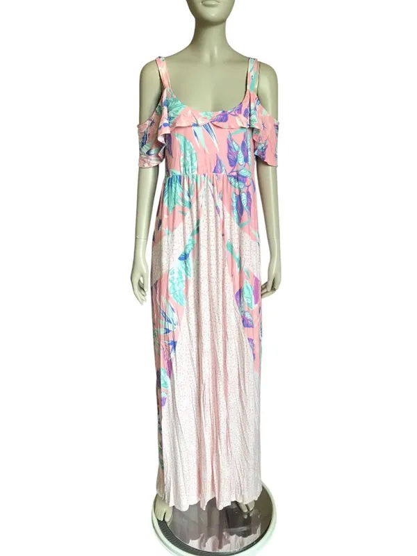 Soma Pink, Blue and Purple Patterned Maxi Dress - Image 2