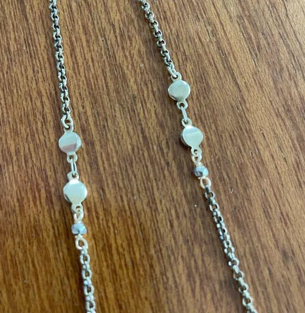 Gem/Stone Gold Chain Necklace - Image 4