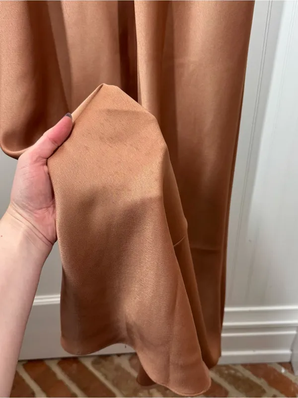 Anthropologie BHLDN Cali Satin Charmeuse midi‎ Dress Size 4 Sedona sunset NEW - Image 4