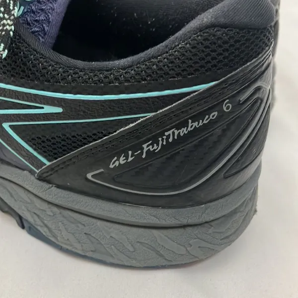 ASICS Gel-Fuji Trabuco 6 Black and Blue Running Shoes woman’s size 7 1/2 - Image 7