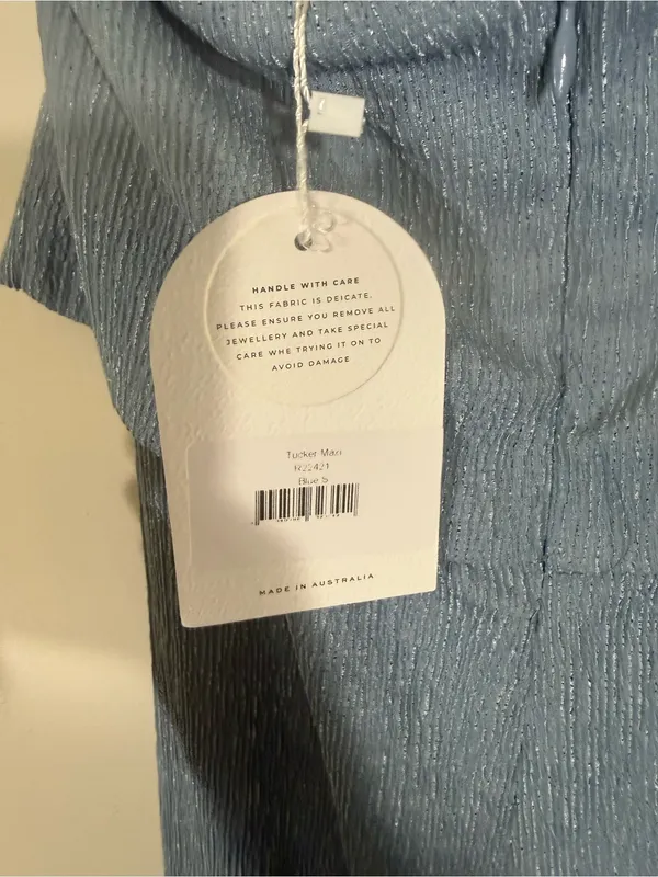 NWT Rumer Tucker Maxi Dress Blue Small - Image 6