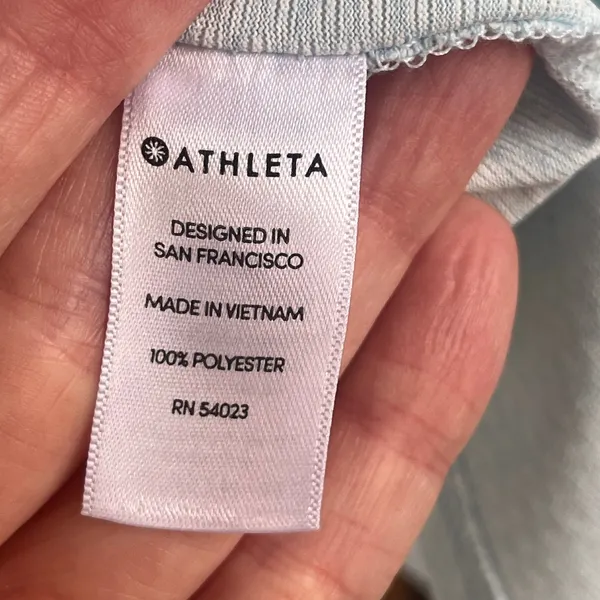 Athleta Women's Jacquard Flexlight Train Top Ethereal Blue Size S - Image 5
