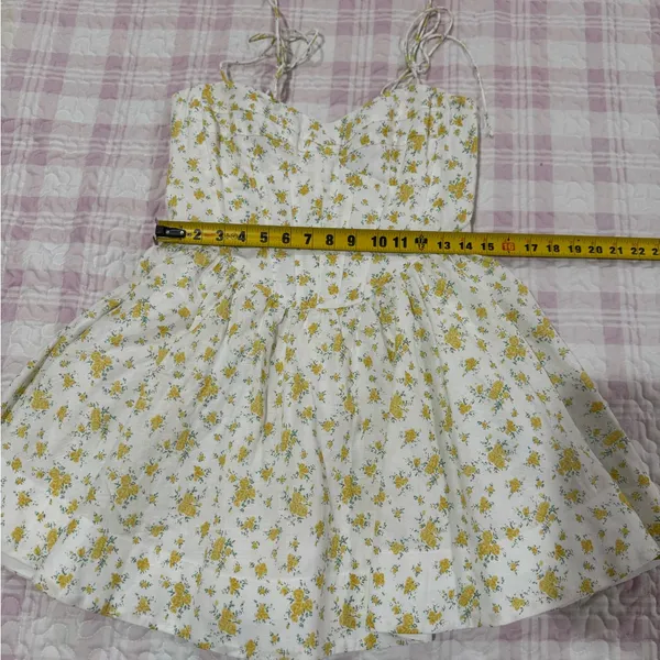 Bardot Yellow and‎ White Floral Mini Dress - Image 8