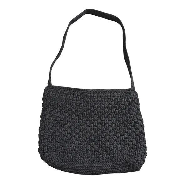 The Sak Crochet Shoulder Bag Womens‎ Medium Black Woven Boho Zipper Purse - Image 4