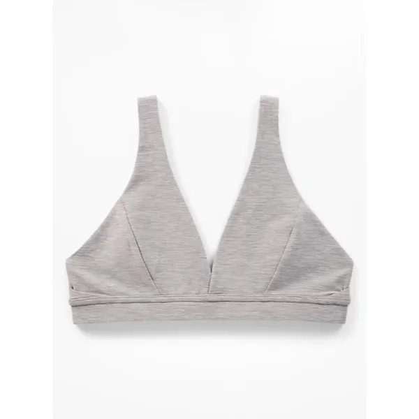New Athleta S Softluxe Sport Bra Light Grey Heather Small Cup A-C - Image 3