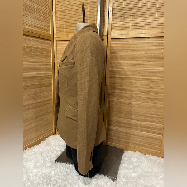 Mercer & Madison tan waffle knit fitted blazer suit jacket NWT woman’s XS - Image 4