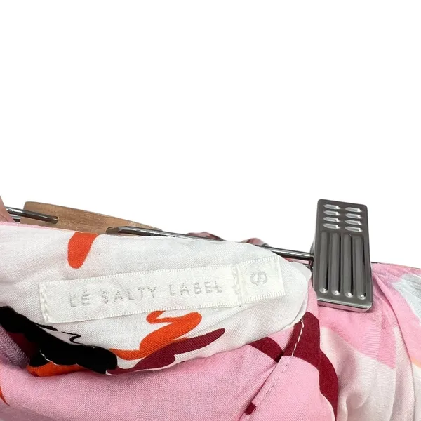 Le Salty Label Skirt Midi Knotted‎ Wrap Floral Print Pink Size Small - Image 10