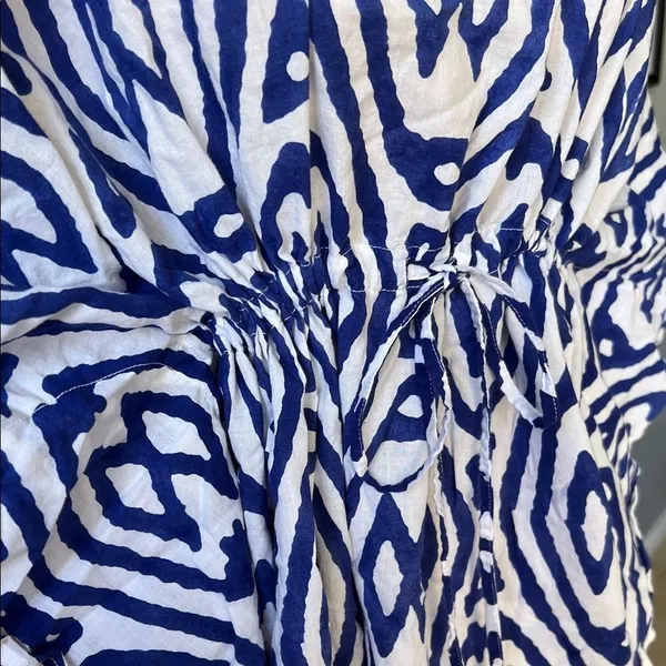 Roberta Roller Rabbit Blue and White Ikat Tunic - Image 6