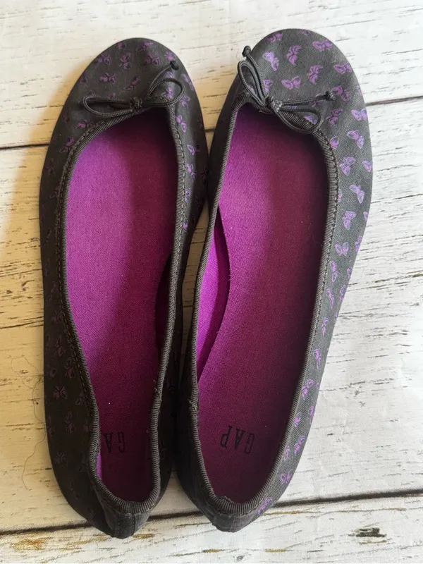 GAP Women's   Ballet Flats with Purple Lining And Pattern Sz 8 - Image 3