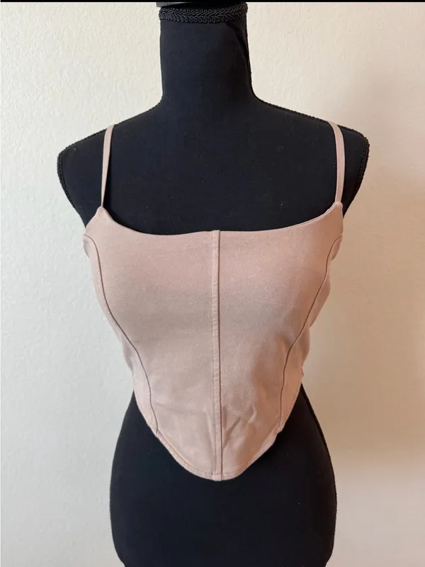 Alo Taupe Softsculpt Bra Tank Top Medium NWOT - Image 6
