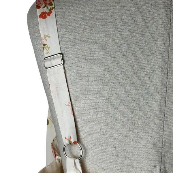 Scarlet Darkness Milkmaid‎ Dress Women Large Ivory Pink Floral Boho Cottagecore - Image 6