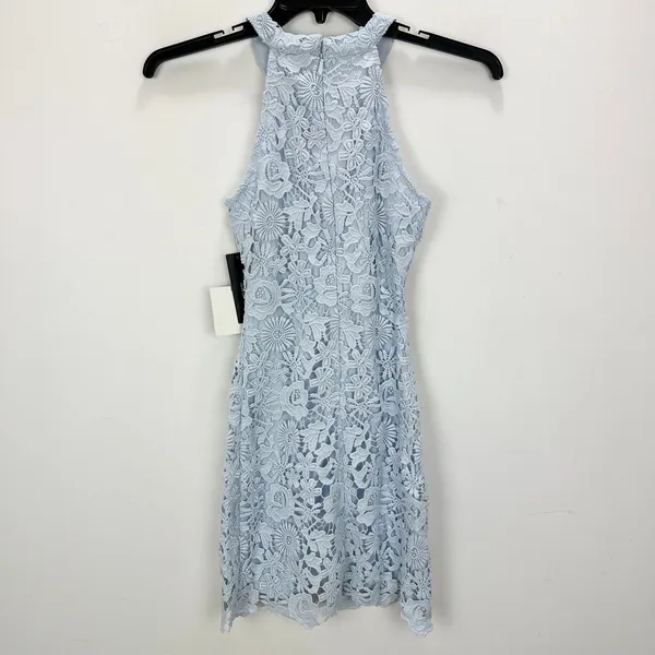 Lulus Love Poem Light Blue Lace Mini Dress Party Cocktail Romantic XS NWT - Image 10