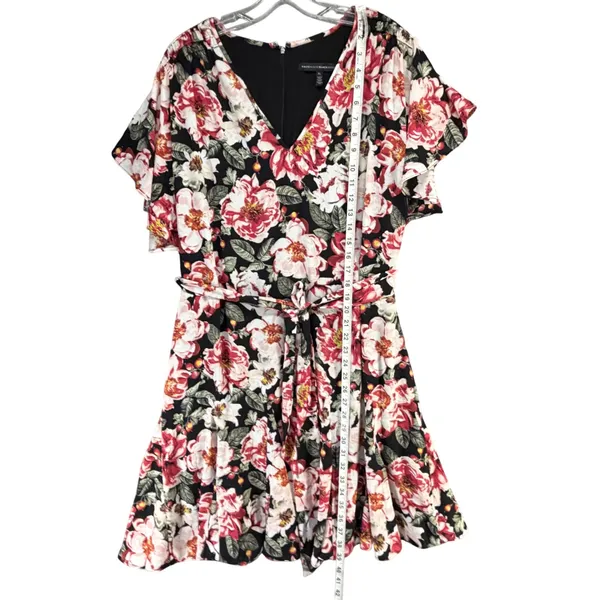 White House Black Market Fit & Flare Dress Womens XL Multicolor Floral Romantic - Image 7