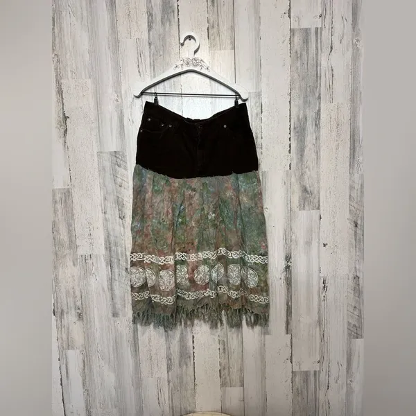 Midi maxi skirt Green Size 10 - Image 8