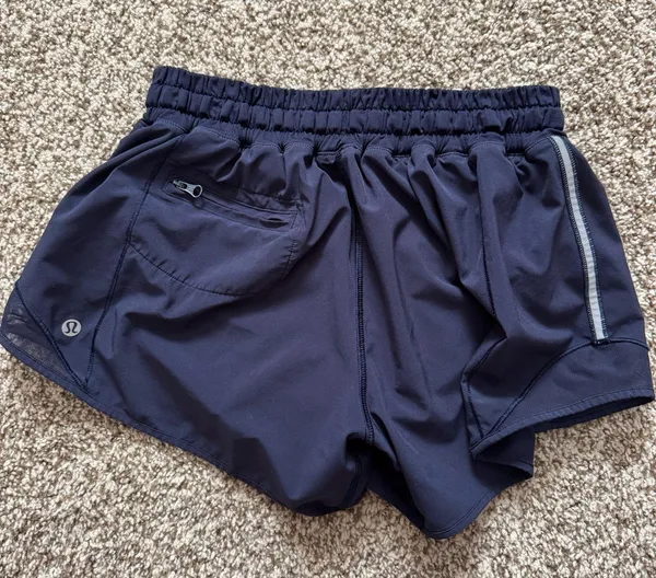 Navy Blue Lululemon Hotty Hot Shorts 4" - Image 2