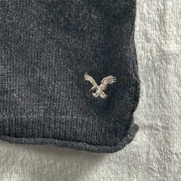 American Eagle Outfitters Gray Long Sleeve Scoop Neck‎ Top Women M Medium - Image 6