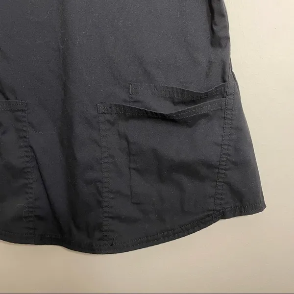 Scrubstar black scrub nurse top shirt‎ short sleeves pockets comfortable women’s - Image 4