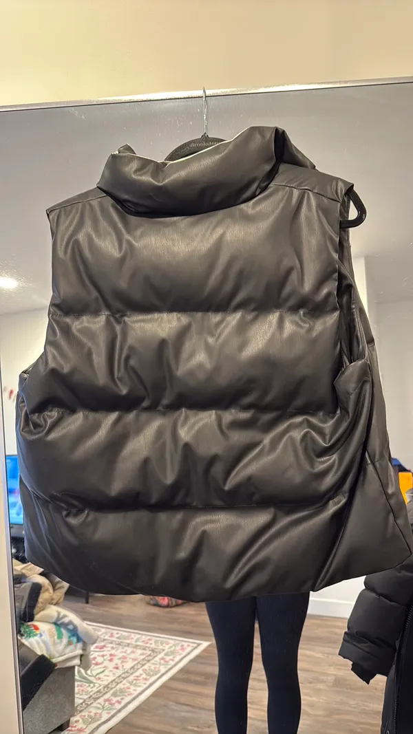 A New Day Faux Leather Puffer Vest - Image 2