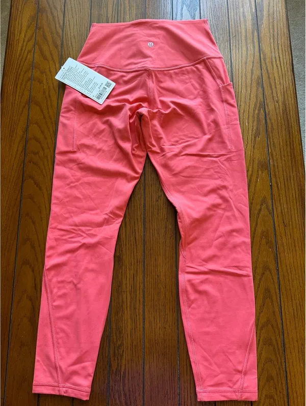Lululemon Align Pockets High Rise 25” Pale Raspberry Double Lined Size 8 NWT - Image 2