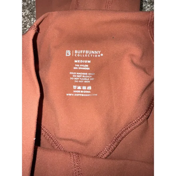 Buffbunny‎ Collection Leggings Womens Medium Rust Terracotta Excellent Pockets - Image 4