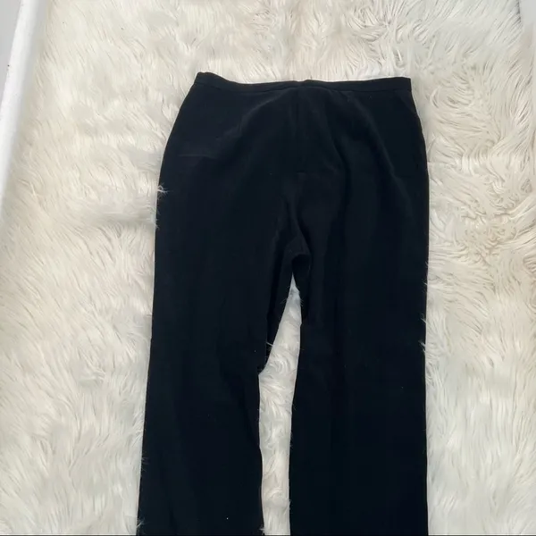 Vintage Express Blues Women's Sz 9/10 Straight Leg Pant Black Faux Suede Stretch - Image 8