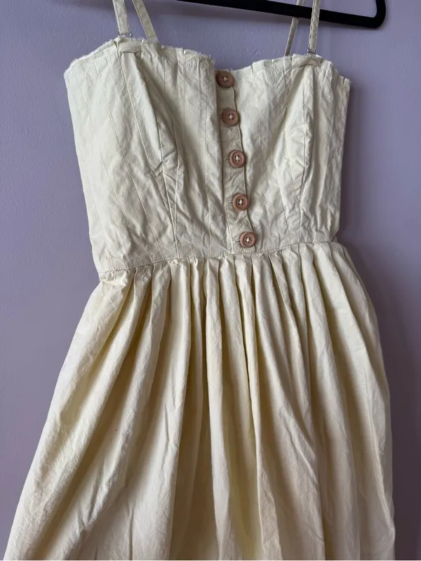 Free People Women’s Lilah Pleated Tube Midi Dress in Soft Limeade Size Small - Image 5