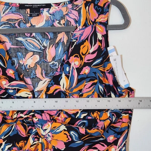 French Connection Cotton Floral Midi Dress Size Large NWT Wedding Guest Dress - Image 8