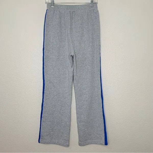Women’s Side Stripe Fleece Straight Leg French Terry Pants, Sz Small - Image 7