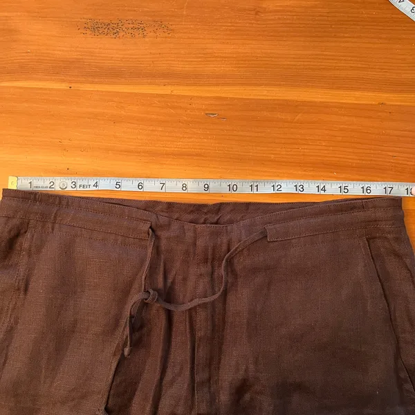 Koko Buns Women's Brown Wide‎ Straight Leg Drawstring Pants Size Medium - Image 4