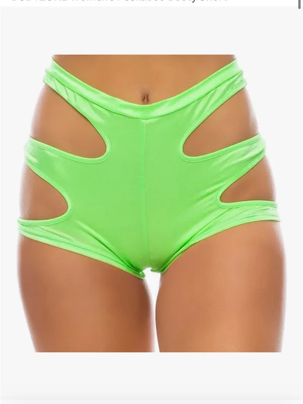 Amazon Neon Green Jeweled Strappy Dance Shorts - Image 6