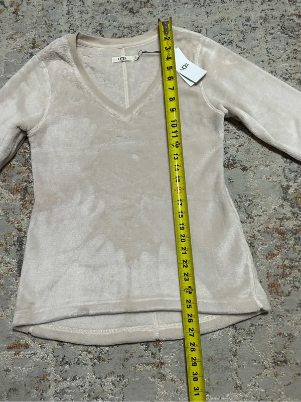 UGG Daisy Cozy Sweater Sweatshirt Fleece Cream Size Small NEW - Image 6