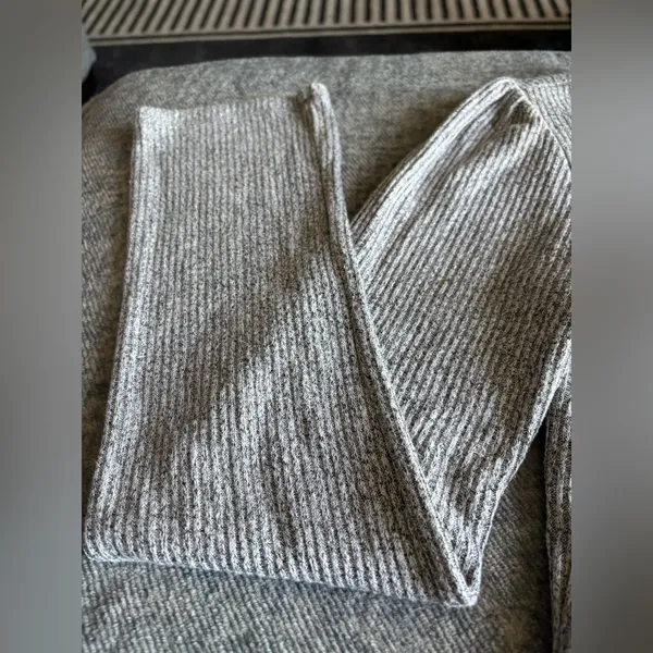 Madewell Ribbed Gathered Sleeve Top Gray Size Small‎ - Image 5
