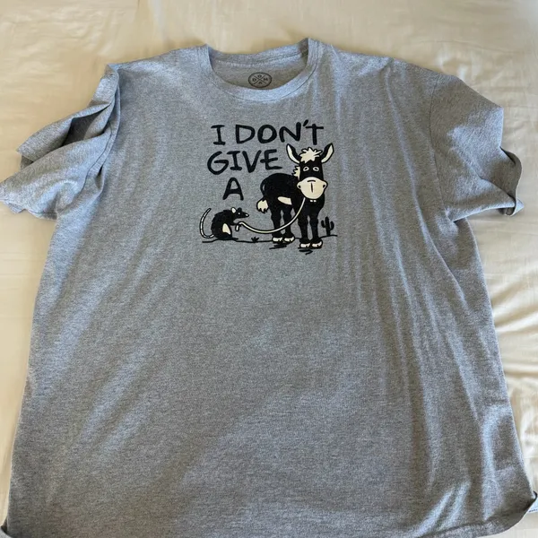 I don’t give a rat’s ass corny graphic tee Gray Size XXL - Image 2