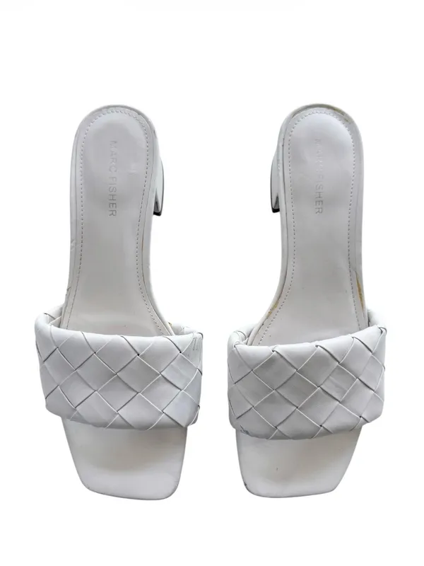 Marc Fisher Casper Sandals Faux Leather Block Heels Size 8.5 - Image 2