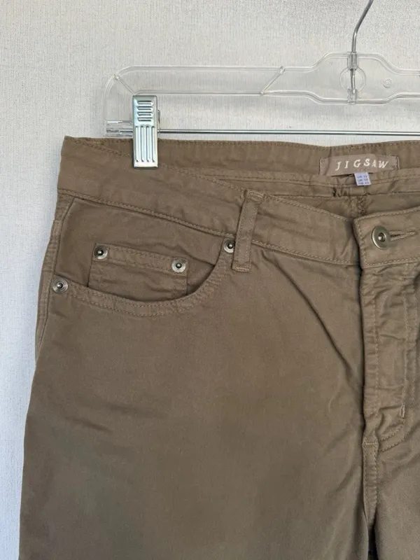 Jigsaw Brown Five Pocket Straight Leg Pants 12 (UK 16) - Image 2