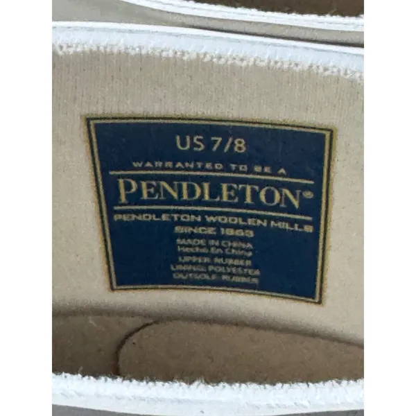 Pendleton Kids Rain Boots Western Navajo Print White Rubber Size 7 8 - Image 7