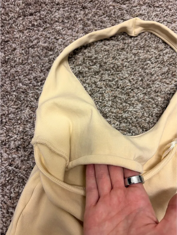 Zara Light Yellow Halter Tank  - Image 3