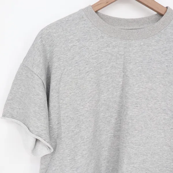 Fisoew Two Piece Set Womens Medium Light Gray Cotton Slash Pockets Activewear - Image 3