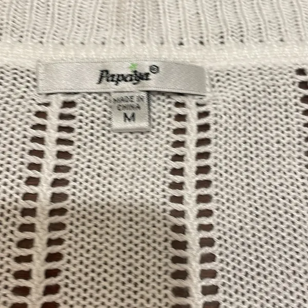Papaya White Sweater Crop Cardigan - Image 2