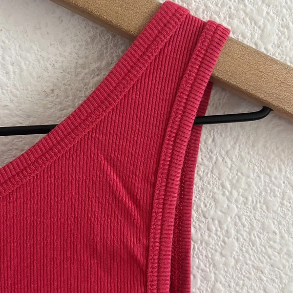 Aritzia Sunday Best Ribbed Henley Tank Style RIB2-10088-11 Large - Image 5