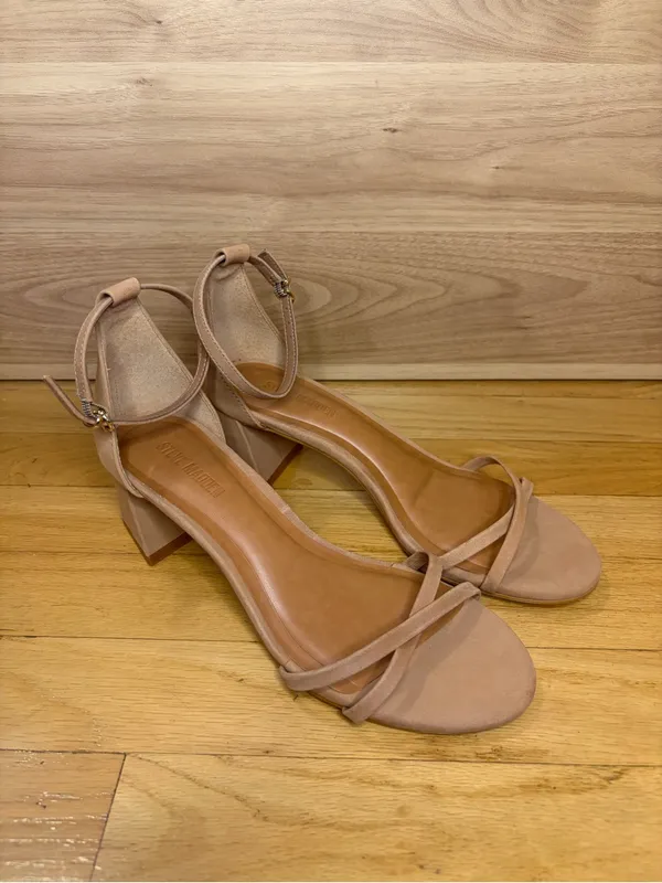 Steve Madden Rae Tan Nubuck Block Heel Sandals - Size 7 - Image 2