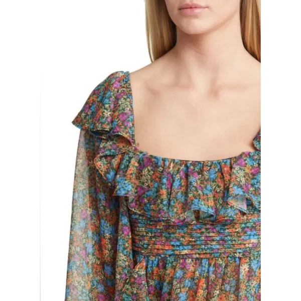 NWT For Love and Lemons BrittanyMidi Ditsy Floral Midi Dress Sz Small‎ $265 - Image 4