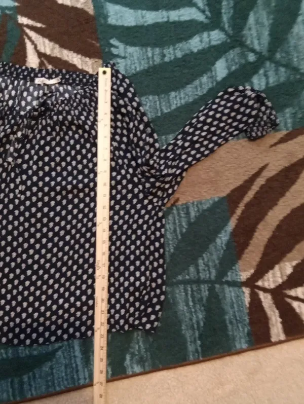 Faherty Emery Peasant Blouse Womens L gauze Boho Cottage Viscose Womens - Image 11