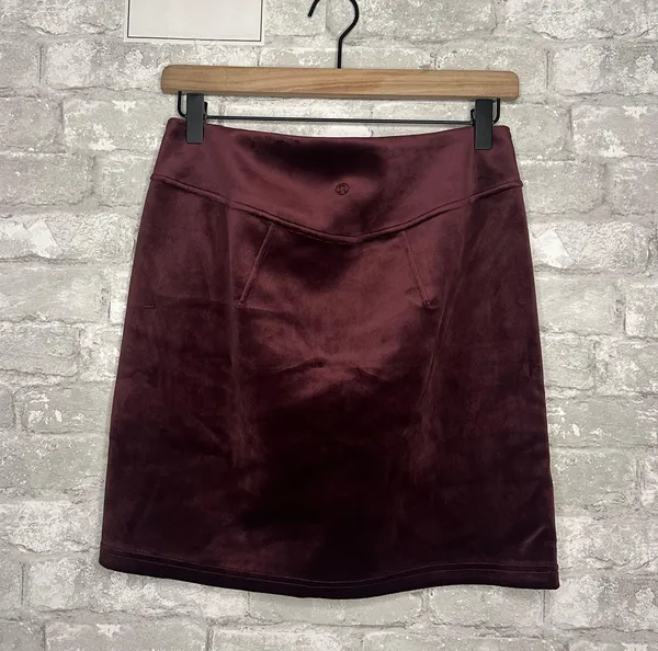 Lululemon Scuba High Rise Mini Skirt Velvet NWT Size XL (GARN) LW8AL9S - Image 3